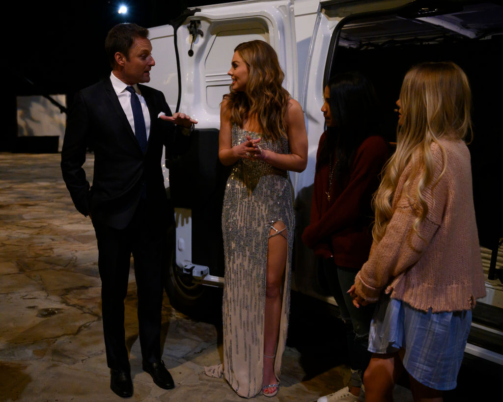 Chris Harrison, Hannah Brown, Katie Morton, Demi Burnett on "The Bachelorette"