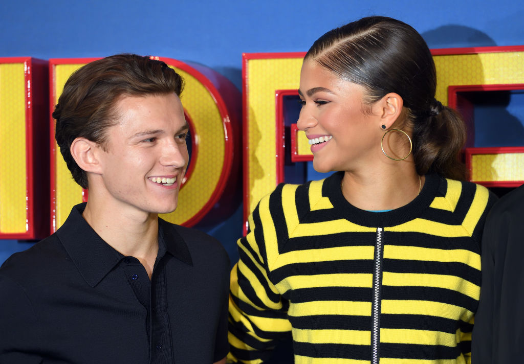 Tom Holland and Zendaya attend the "Spider-Man : Homecoming" photocall