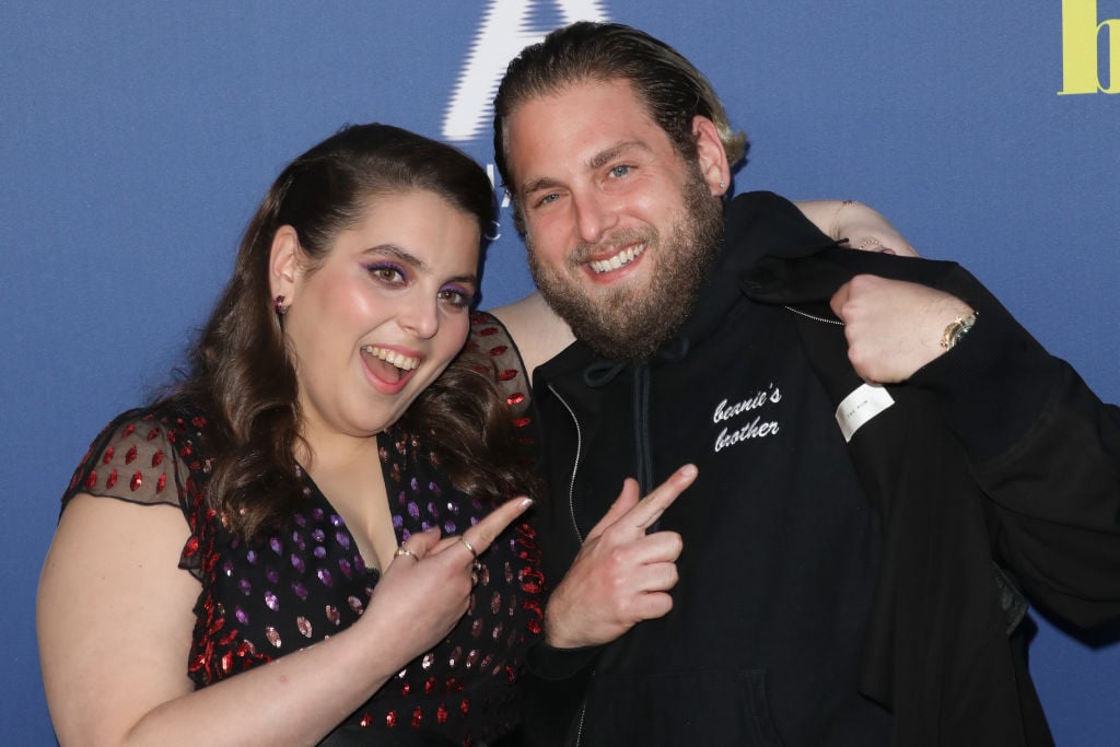 Actors Beanie Feldstein (L) and Jonah Hill (R) attend the LA special screening of Booksmart at Ace Hotel on May 13, 2019.