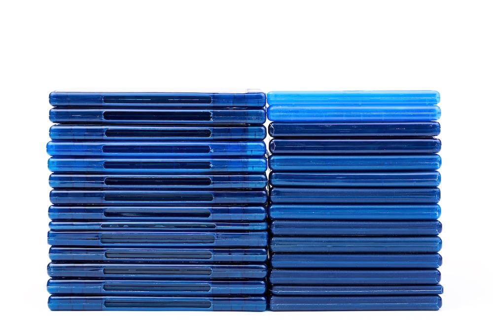 Stack of blu-ray cases