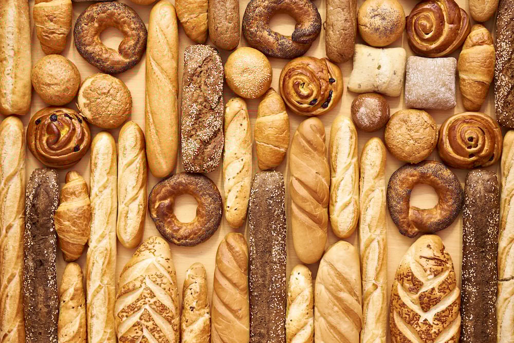 Freshly baked bread and rolls
