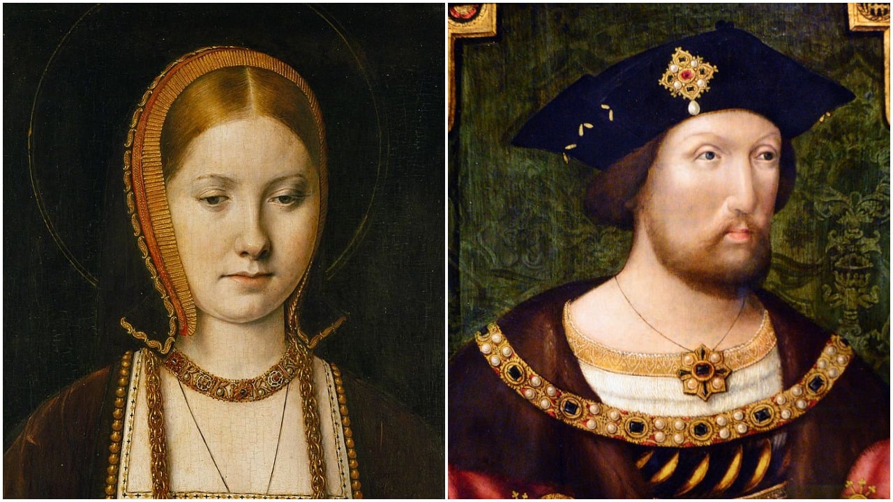 portraits of Catherine of Aragon and Henry VIII 