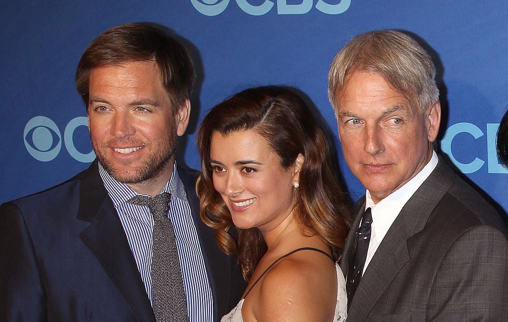 Cote de Pablo with Michael Weatherly and Mark Harmon|Jim Spellman/WireImage