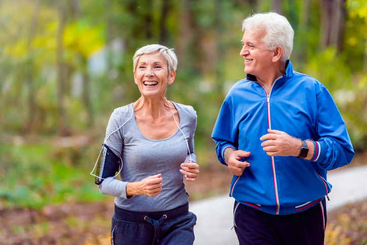 Active senior couple