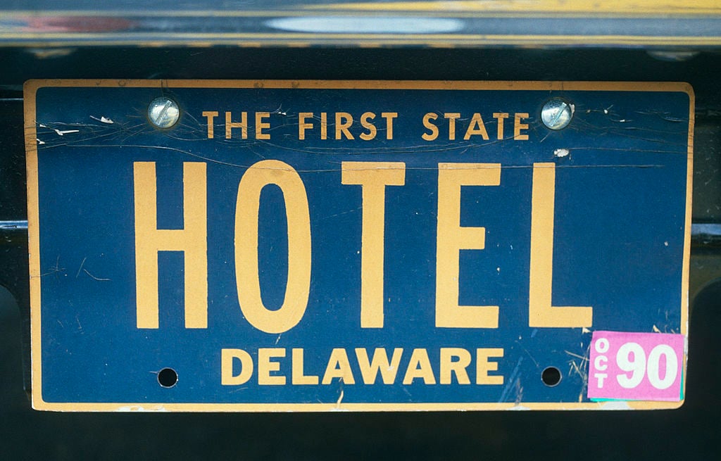 Old Delaware license plate