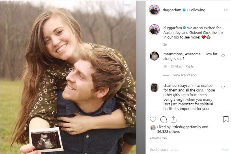 Joy Anna pregnancy announcement