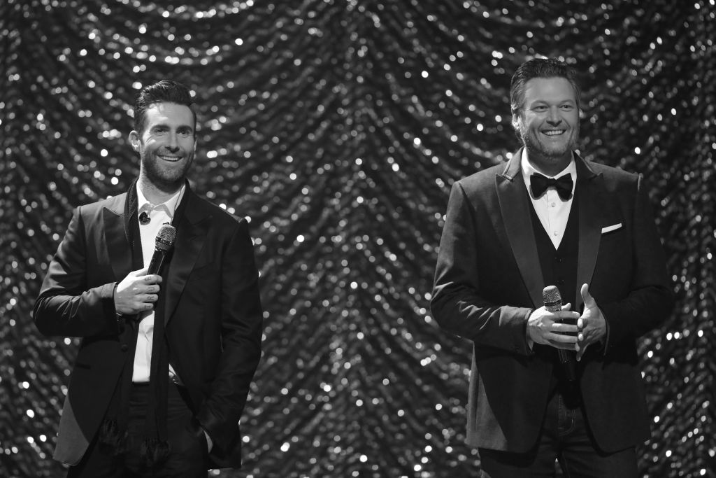 Adam Levine and Blake Shelton on "The Voice"