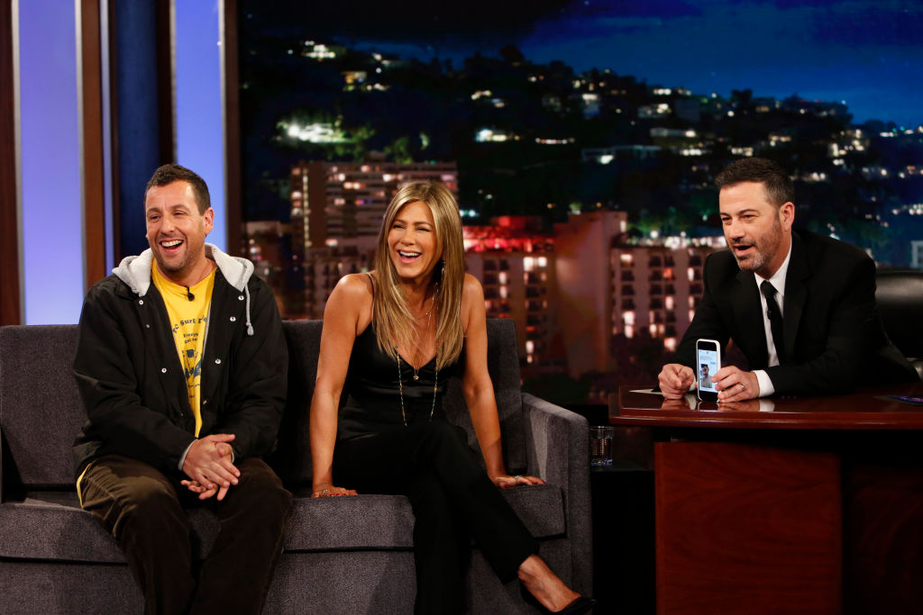 Adam Sandler, Jennifer Aniston, and Jimmy Kimmel.