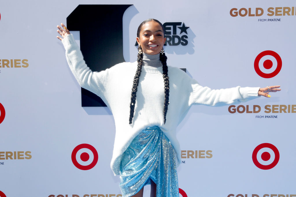 Yara Shahidi attends the Pantene Style Stage at the 2019 BET Awards at Microsoft Theater on June 23, 2019, in Los Angeles, California.