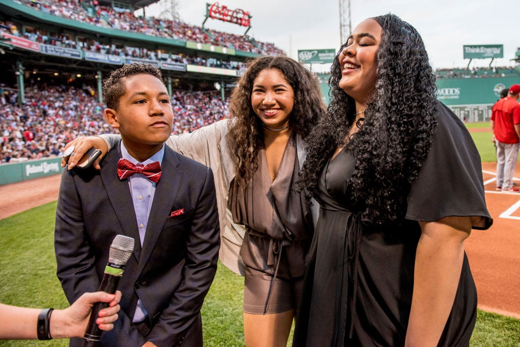 David Ortiz's children: D'Angelo, Alex, and Jessica