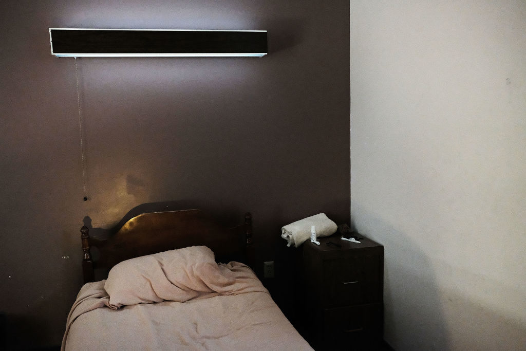 Bed in the detox ward