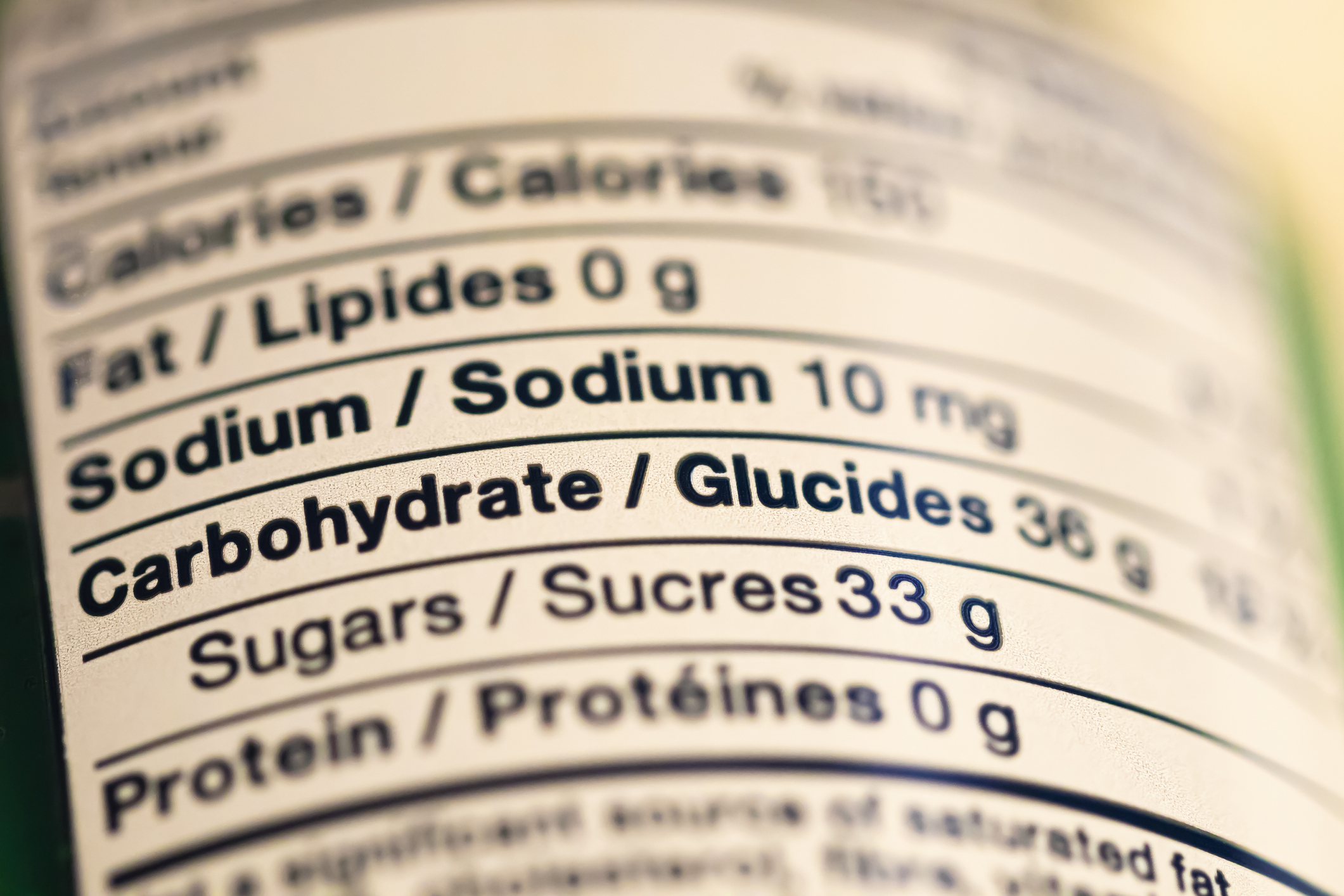 Various Nutrition Information