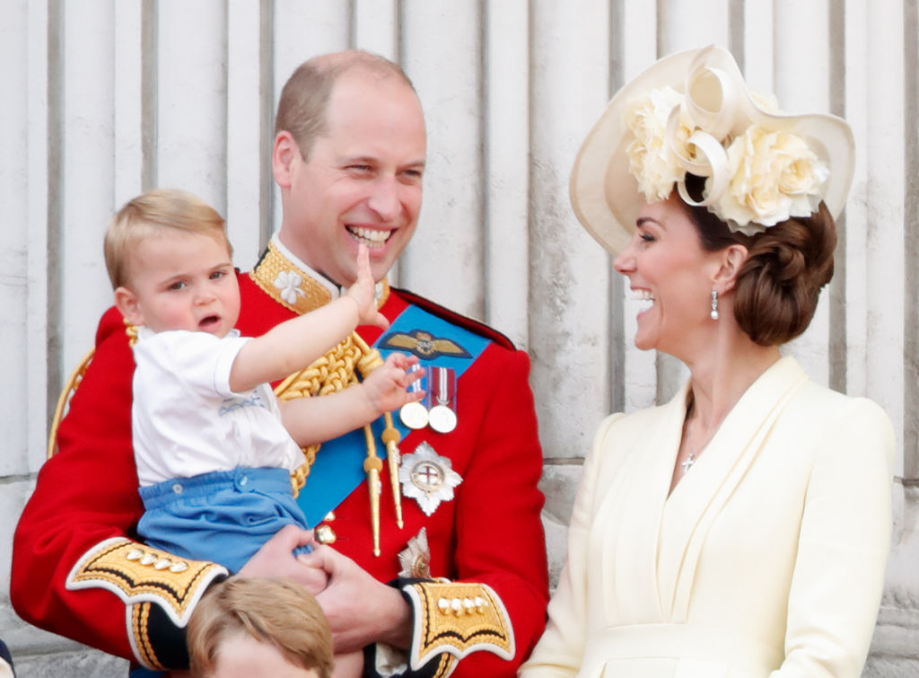 Prince Louis, Prince William, and Kate Middleton