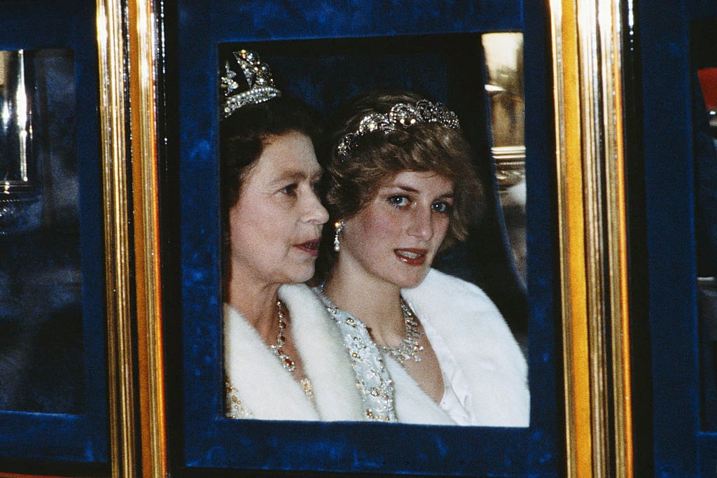 Queen Elizabeth II and Princess Diana