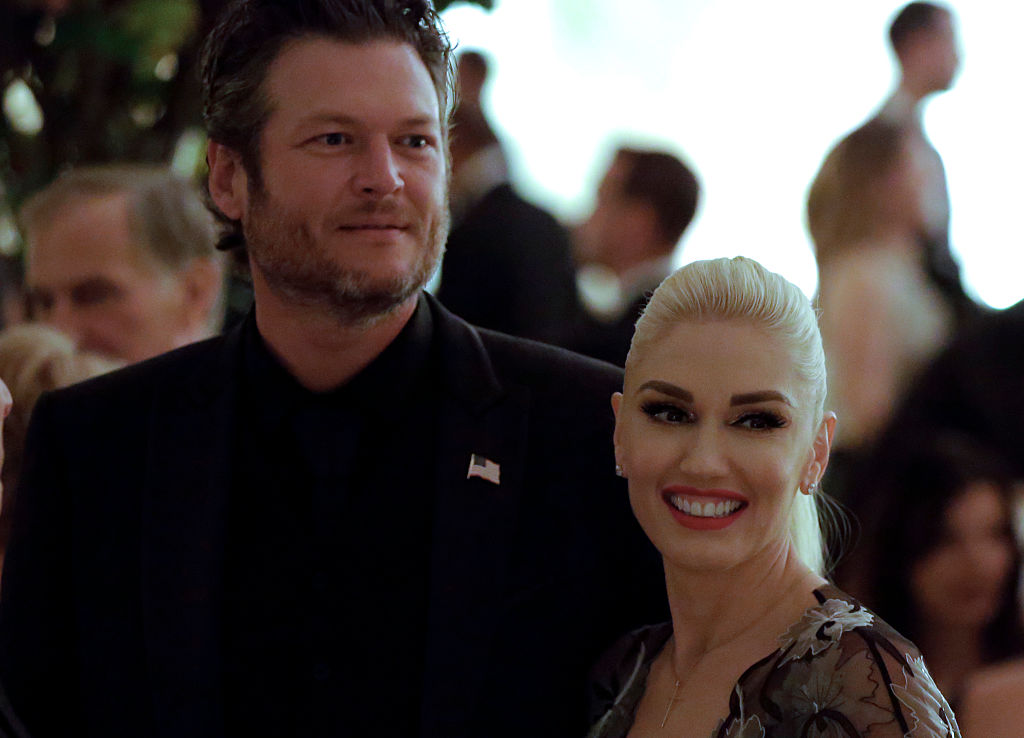 Gwen Stefani and Blake Shelton attend the State Dinner