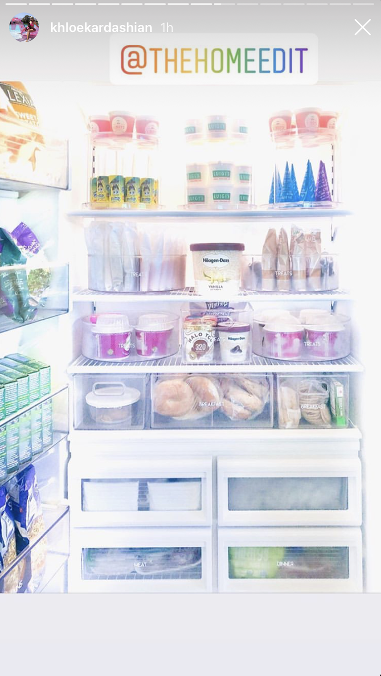 Khloe Kardashian freezer via Instagram