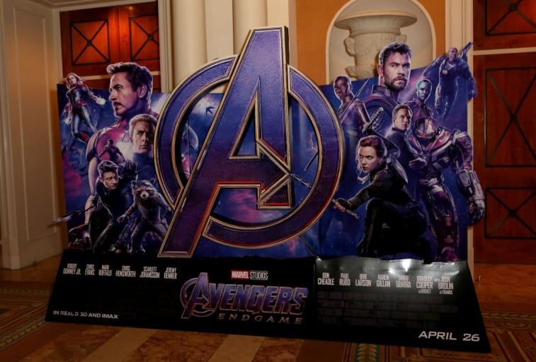 'Avengers: Endgame' promotional display.