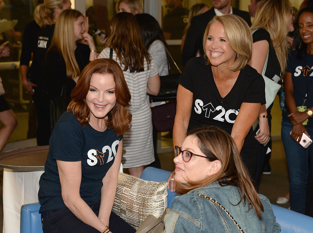 Marcia Cross (L) and Stand Up To Cancer Co-founder Katie Couric (R) attend Stand Up To Cancer (SU2C) fundraiser | Kevin Mazur/American Broadcasting Companies Inc via Getty Images