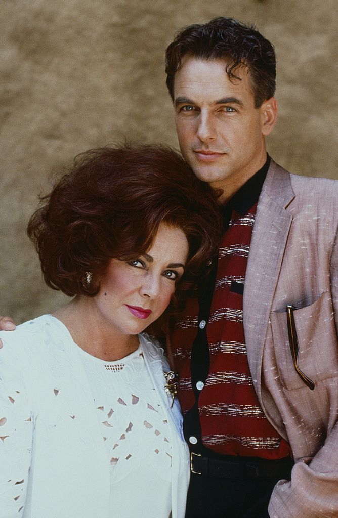 Mark Harmon and Liz Taylor