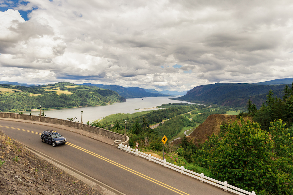 Columbia River gorge in Oregon