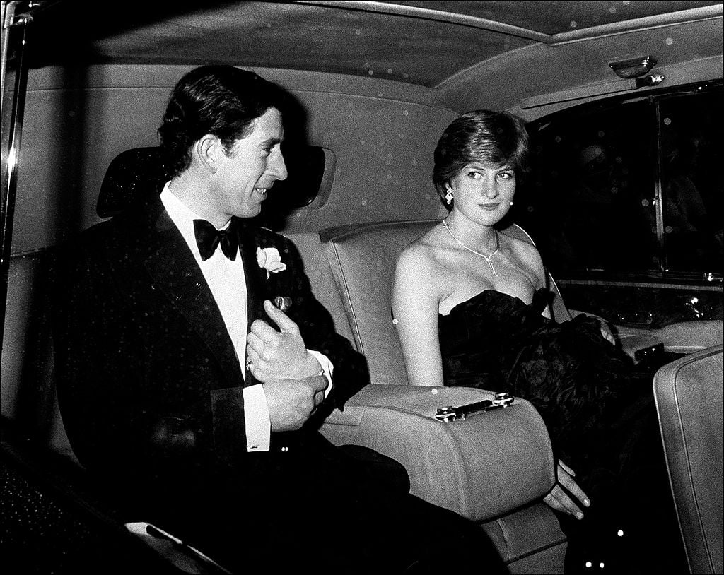Princess Diana and Prince Charles arrive at gala