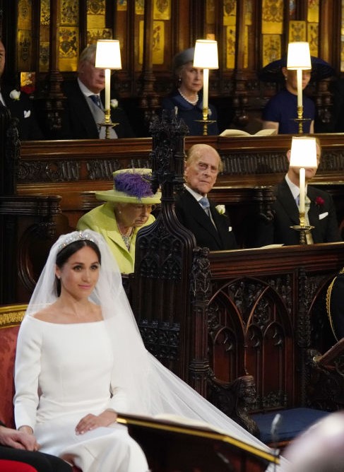 Prince Philip, Queen Elizabeth II, and Meghan Markle