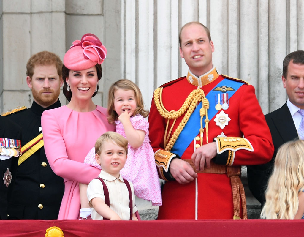 Prince William and Kate Middleton with their children