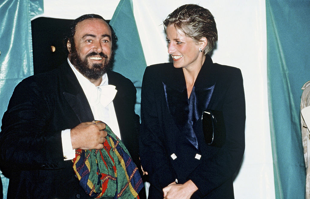 Princess Diana and Pavarotti 