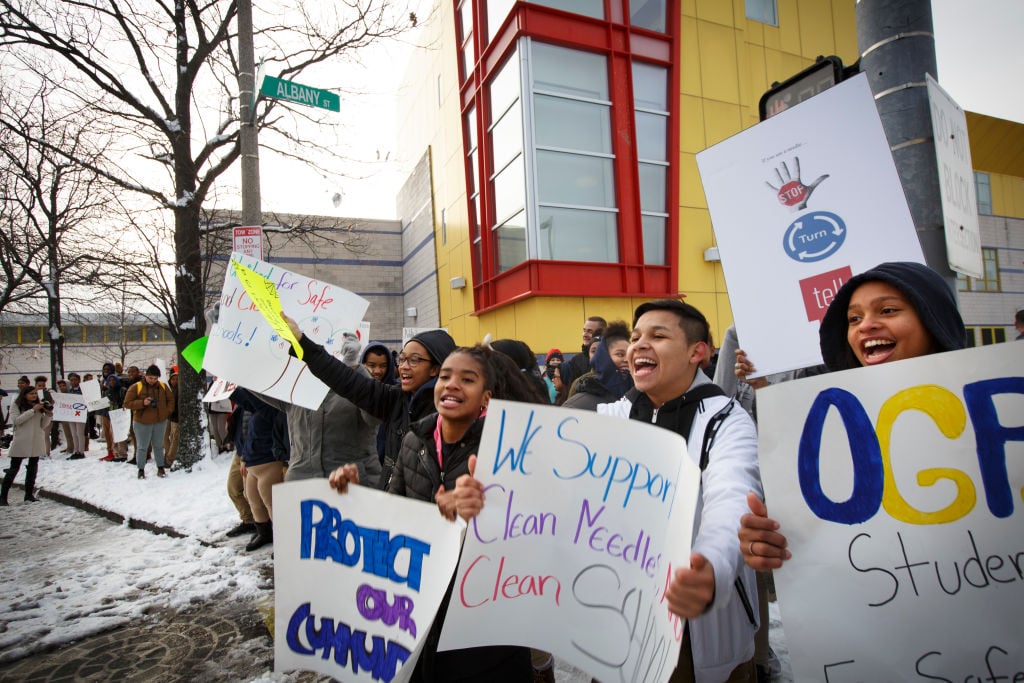 Boston Students Protest Used Needles On School Grounds