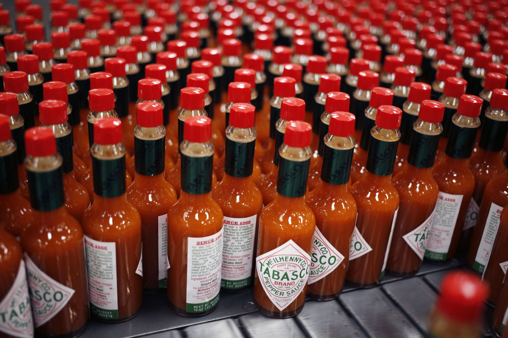 Tabasco sauce moves down the line