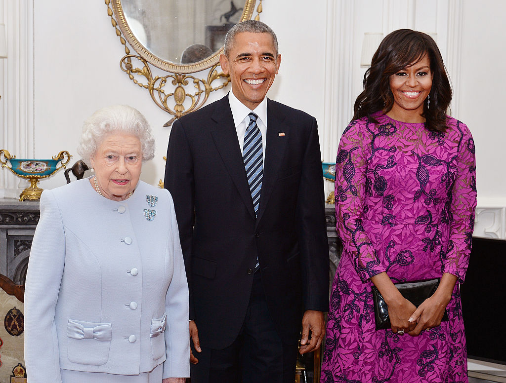The Obamas with the Queen
