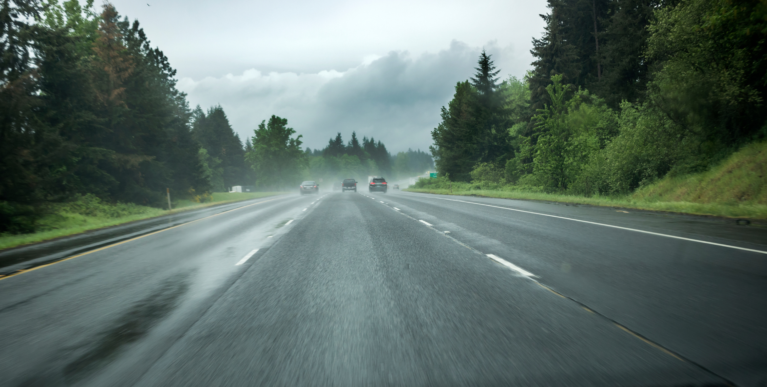 Freeway traffic on Interstate 5 in Washington State
