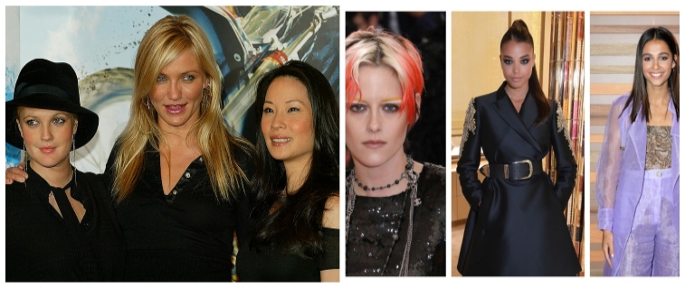 Side by side of 'Charlie's Angels' cast.