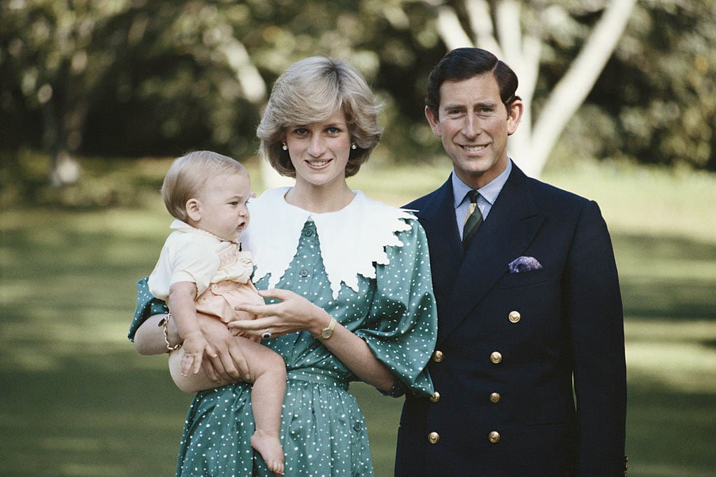 Princess Diana and Prince Charles with a young Prince William