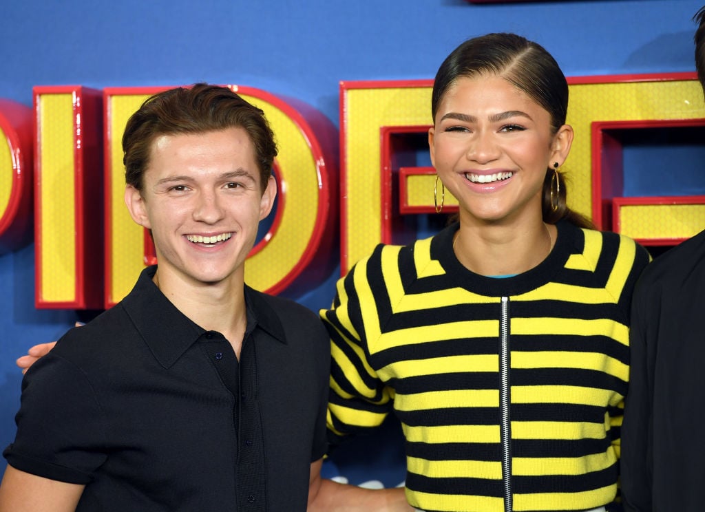 Tom Holland and Zendaya attend the Spider-Man: Homecoming photocall at The Ham Yard Hotel on June 15, 2017, in London, England.