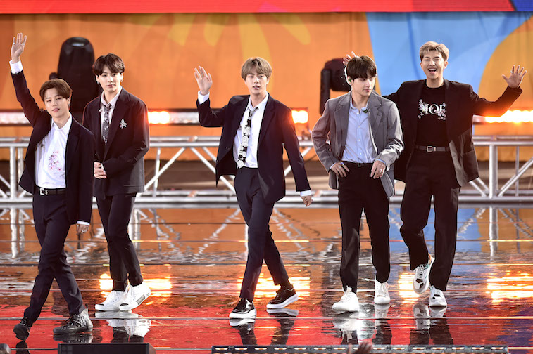 Jimin, Jungkook, Jin, V, and RM of BTS