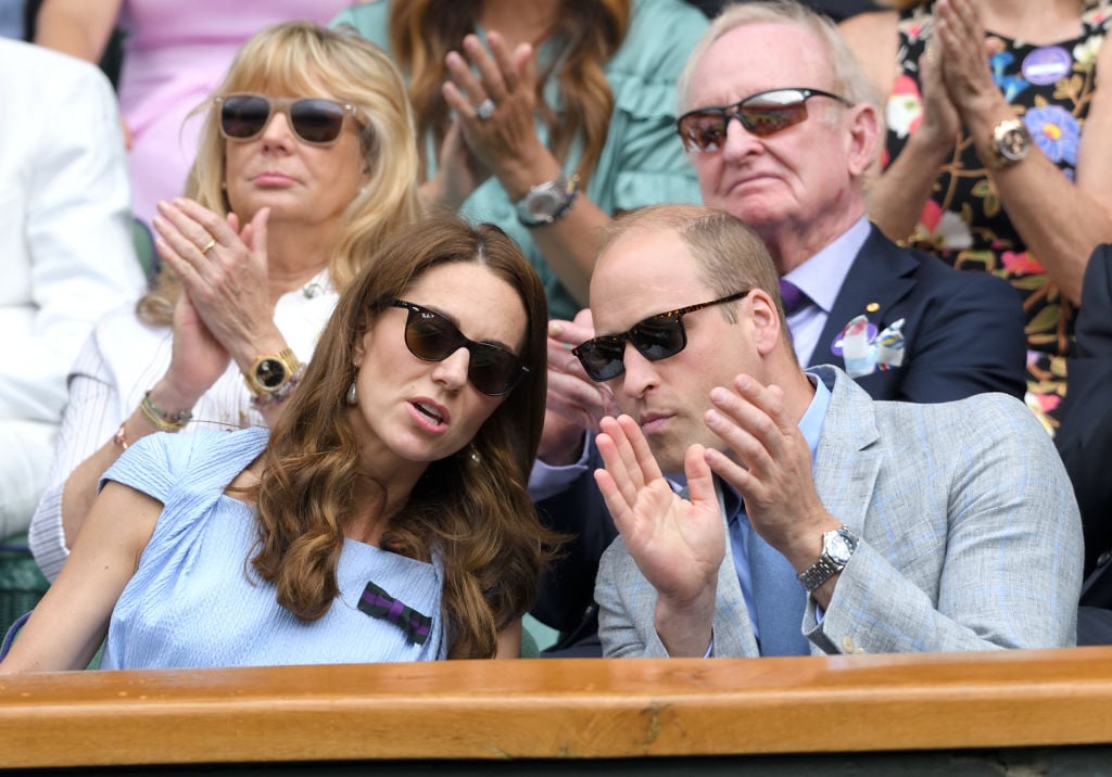 Catherine, Duchess of Cambridge and Prince William, Duke of Cambridge watch Wimbledon 2019.