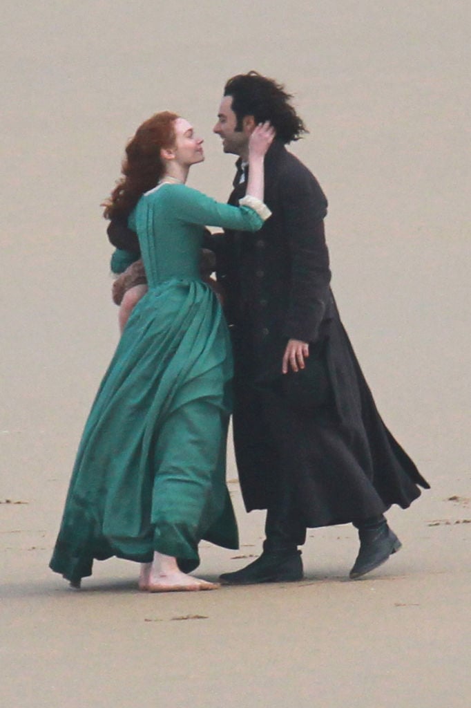 Eleanor Tomlinson and Aidan Turner as Demelza and Ross Poldark |MelMedia/GC Images