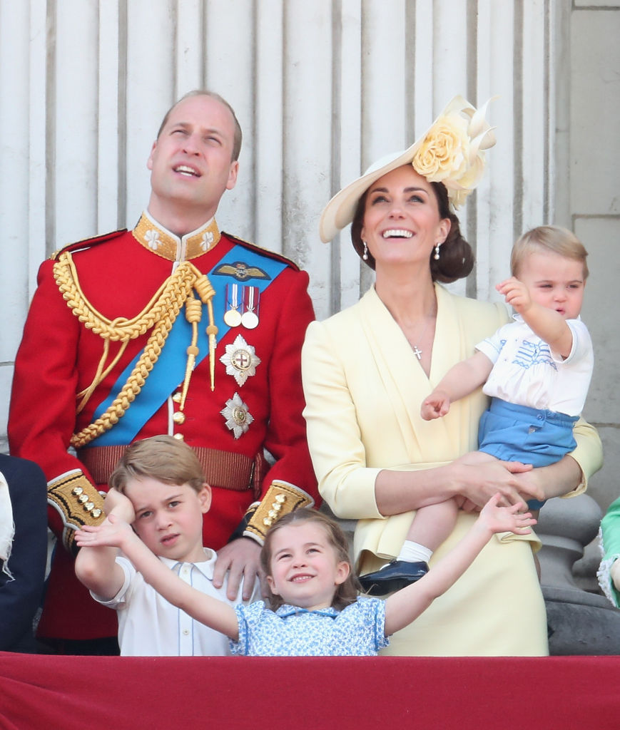 Prince William, Kate Middleton, Prince Louis, Princess Charlotte, and Prince George