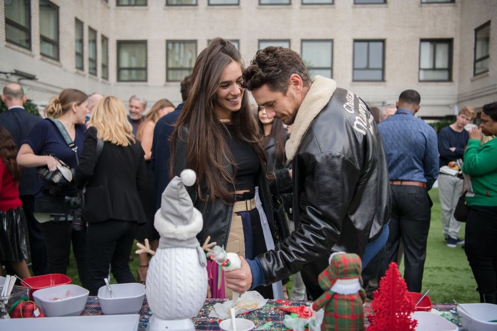 Isabel Pakzad (L) and James Franco