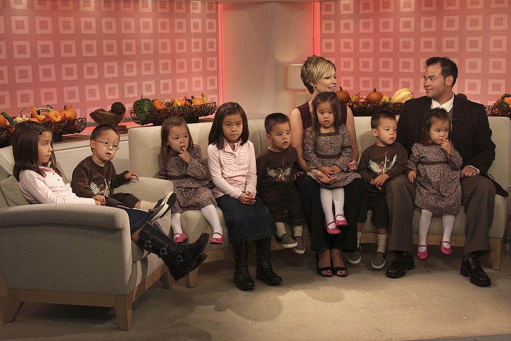 Kate Gosselin and John Gosselin talk about their twin daughters and sextuplets on NBC News' 'Today' on October 2, 2007.