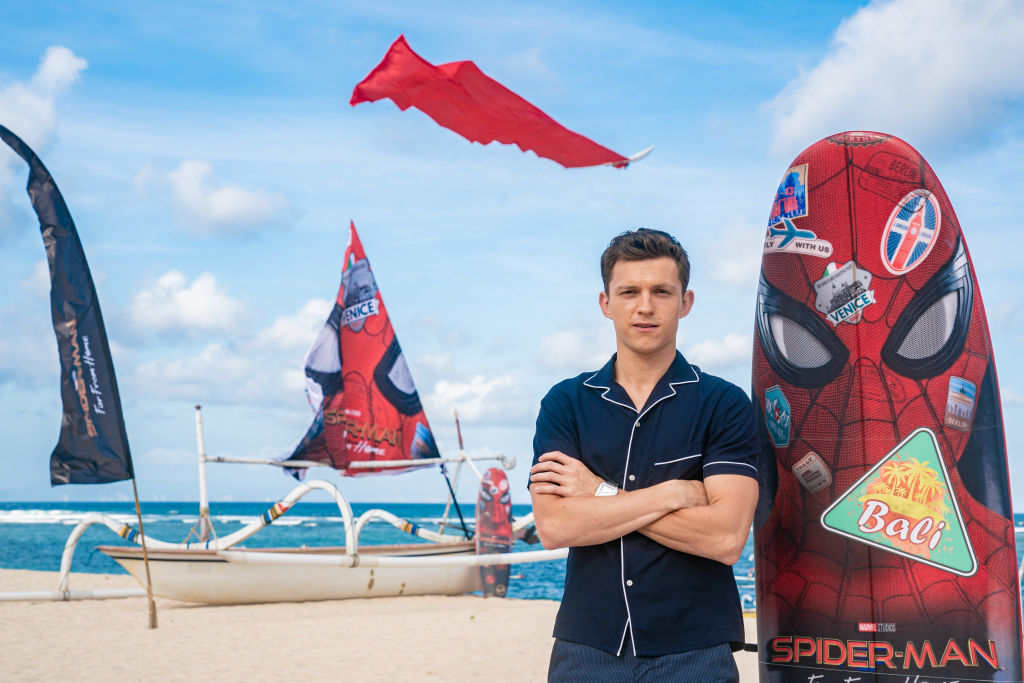 Tom Holland attends a photocall for "Spider-Man: Far From Home"