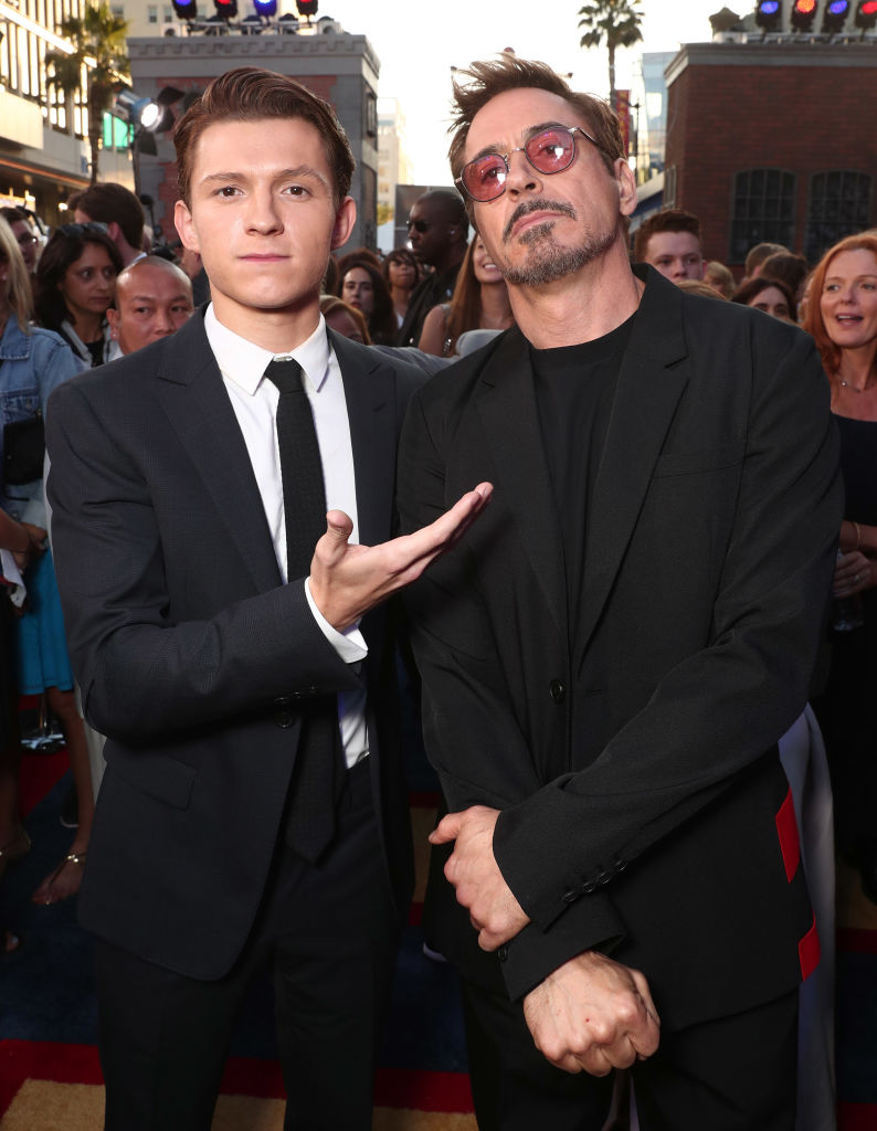 Tom Holland and Robert Downey Jr.
