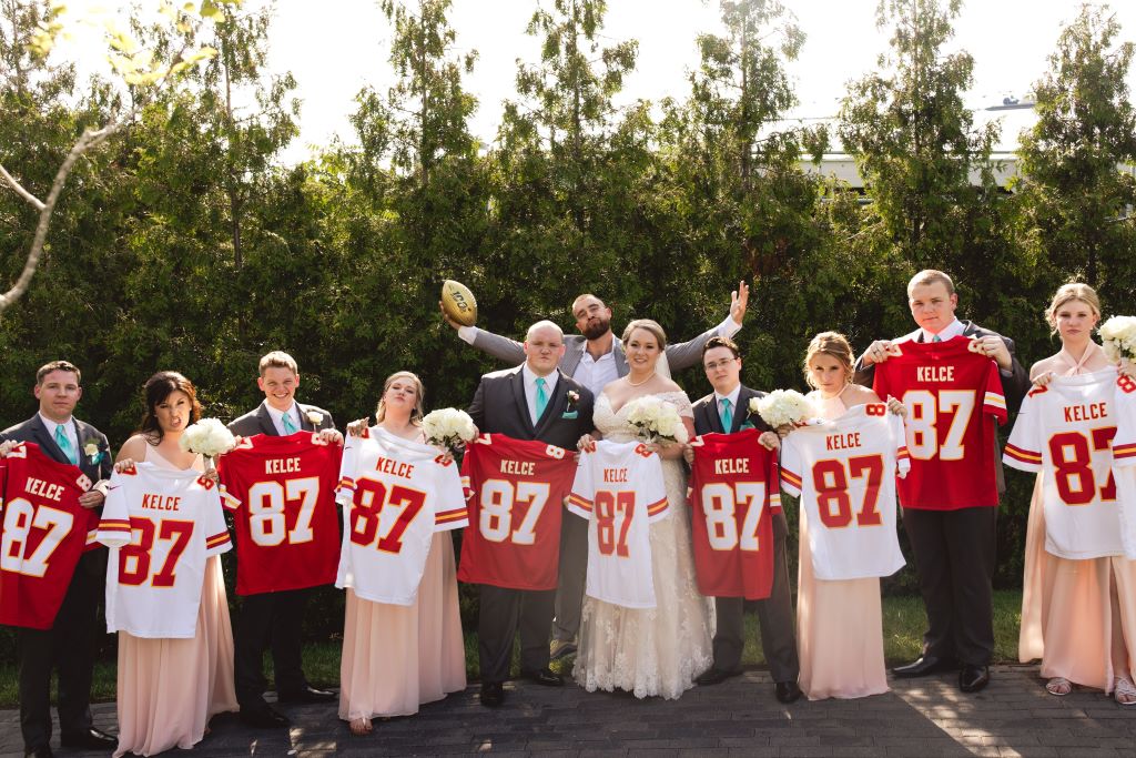 Travis Kelce at Matt Taylor Hubbard's wedding party