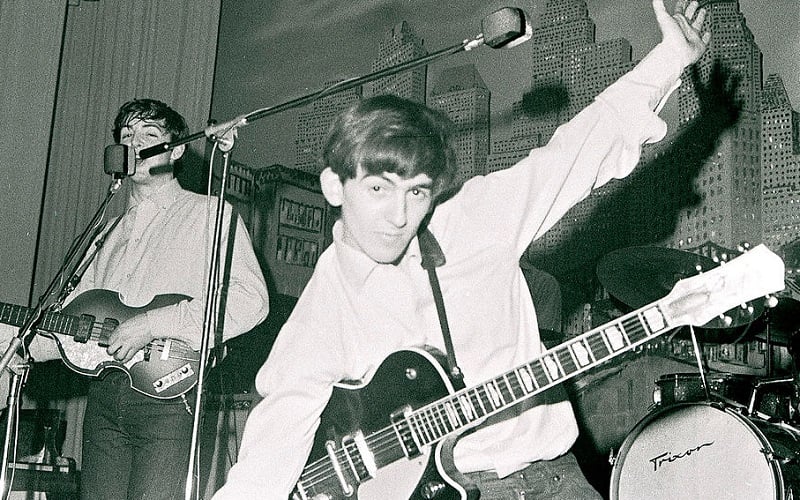 George Harrison with the Beatles in 1962