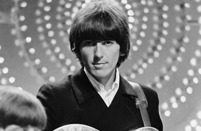 george harrison of the beatles onstage 1966