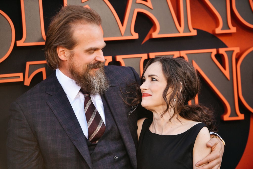 David Harbour and Winona Ryder attend the premiere of Netflix's Stranger Things Season 3 on June 28, 2019, in Santa Monica, California.