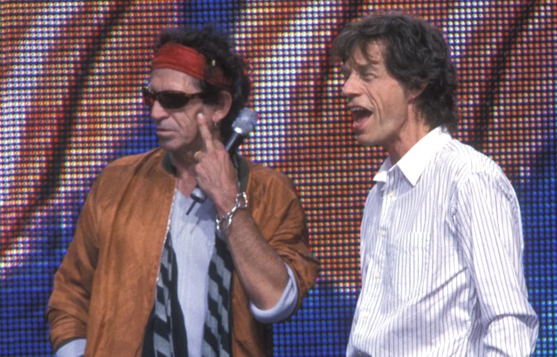 rolling stones mick jagger and keith richards in 2002
