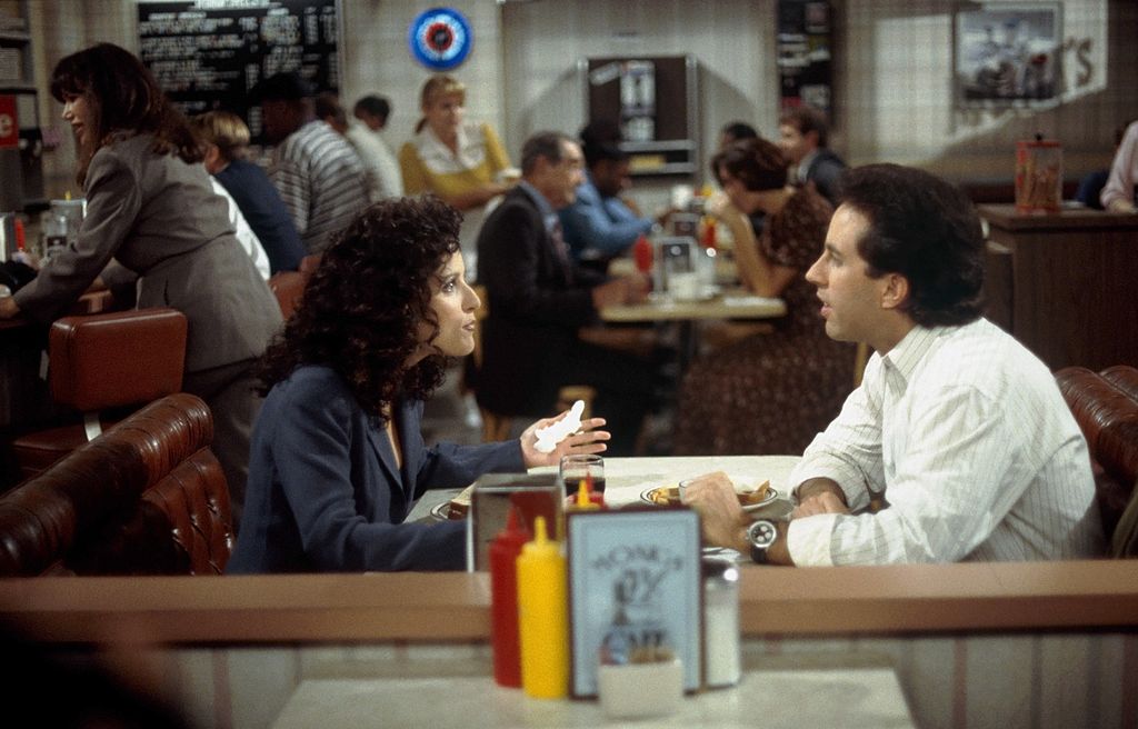 Julia Louis-Dreyfus as Elaine Benes, Jerry Seinfeld as Jerry Seinfeld