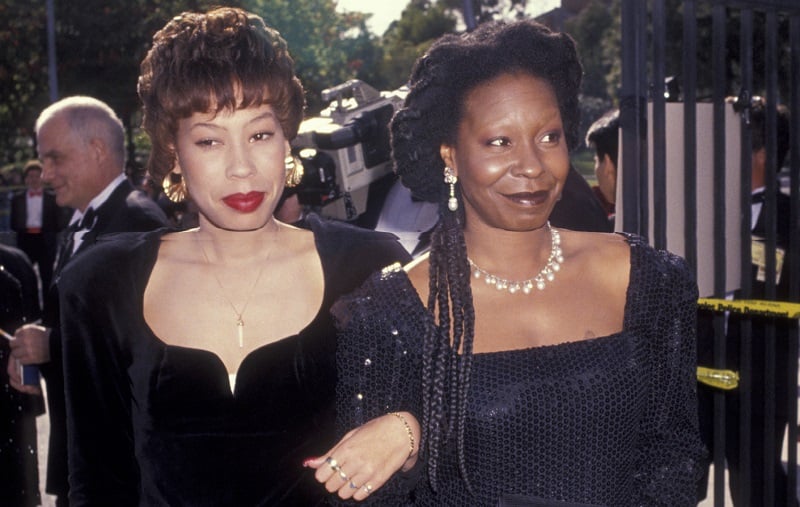 Whoopi and daughter Alex Martin at the '91 Oscars